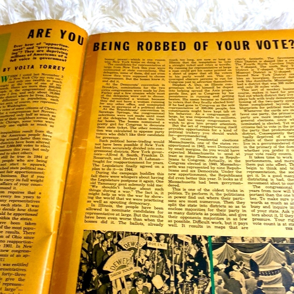 GERRYMANDERING LIBERTY MAGAZINE December 1942 World War 2 Christmas Vintage GUC